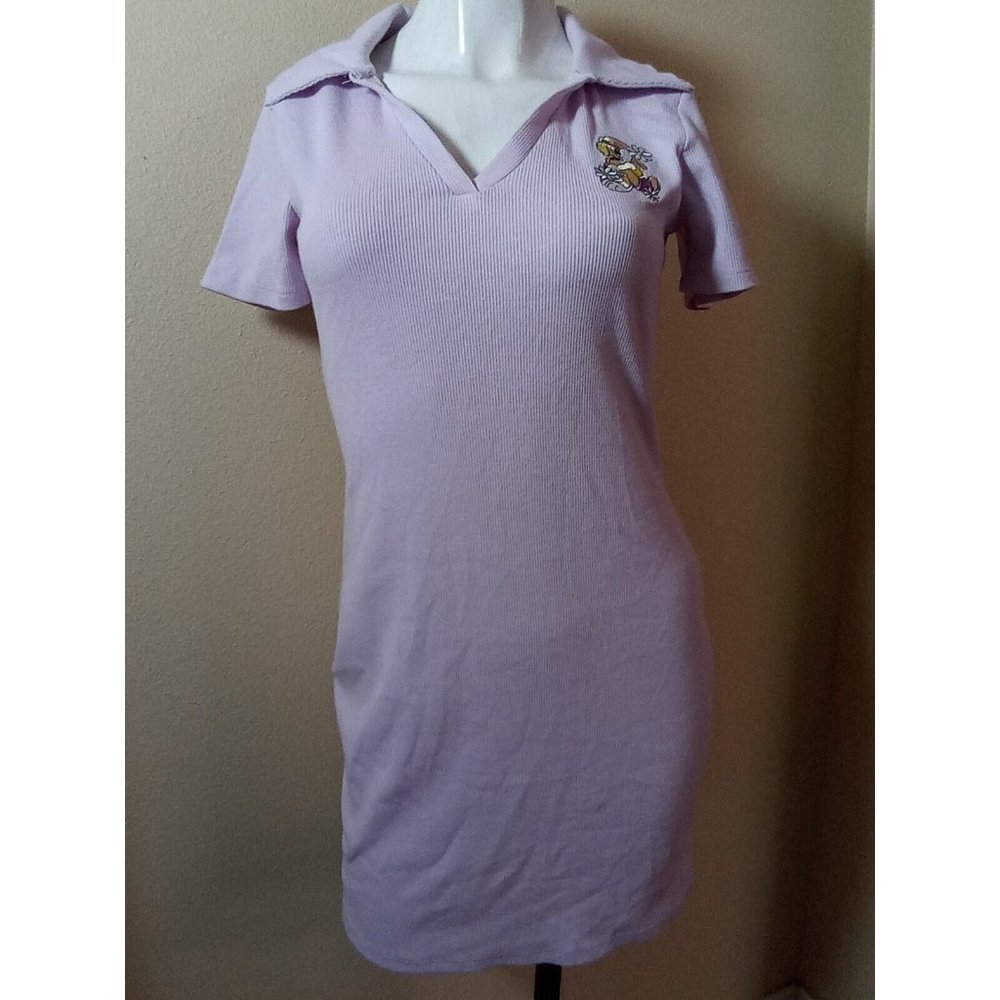 Looney Tunes Womens' Characters Miss Bugs Bunny Violet Dress Size S short sleeve